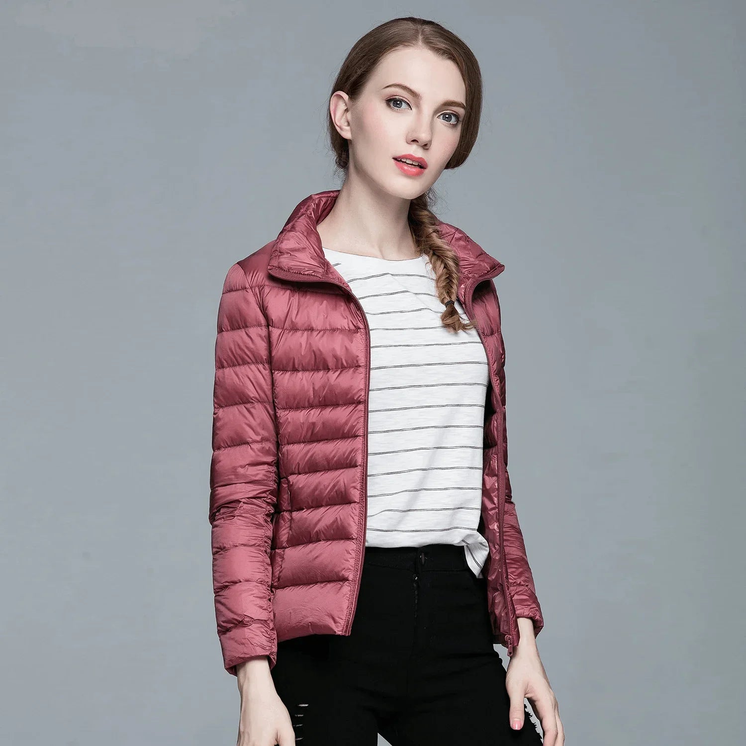 Jaqueta Puffer Feminina Impermeável Ultraleve Dobrável – Elegância e conforto para o dia a dia
