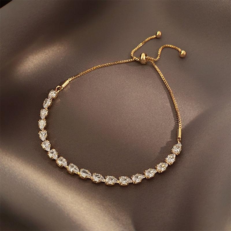 Pulseira Regulável com Cristais - Sundian