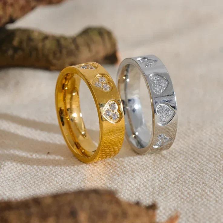 Anel Coração Encantado Banhado a Ouro 18k - Sundian