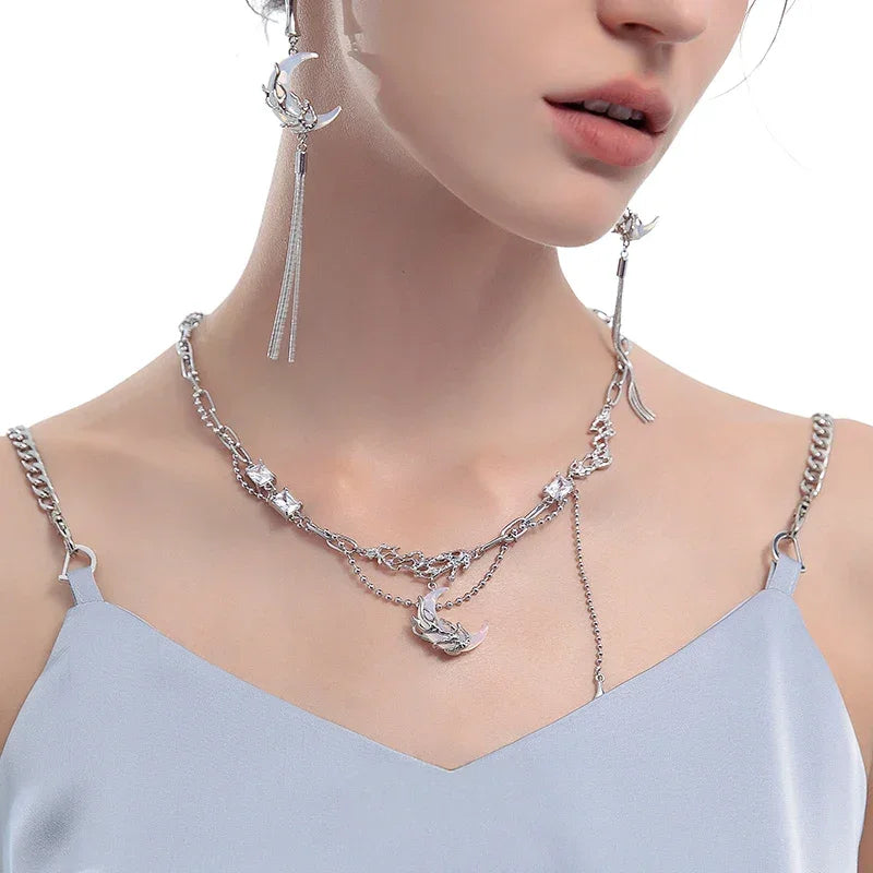 Collar Lunar Magic en plata 925 – Cadena de 43 cm