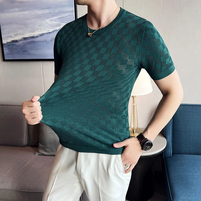 Knitted T-shirt - Deexter - Charm and lightness in one look
