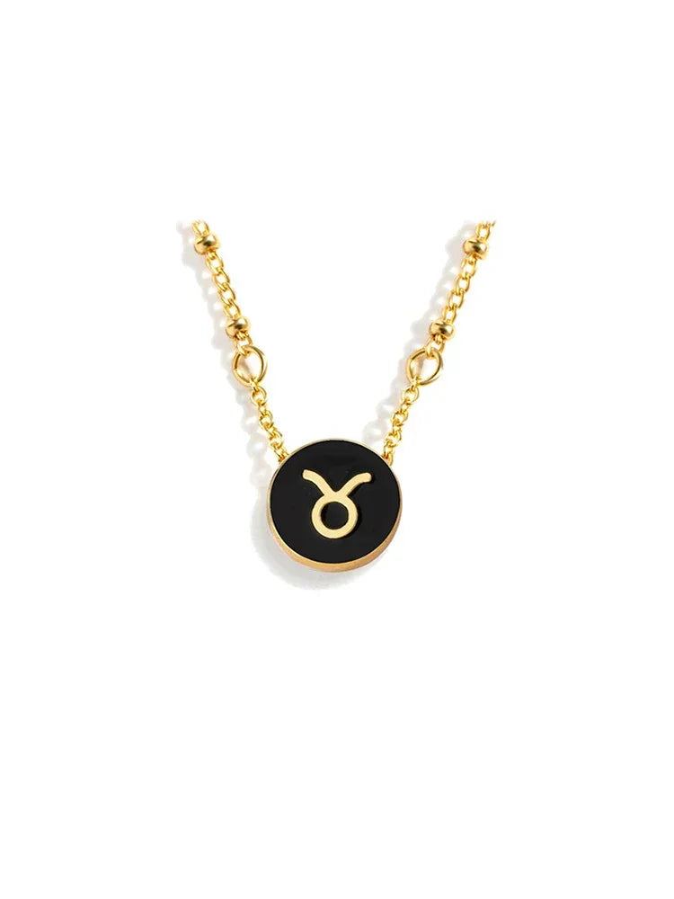 Collar con el signo del zodiaco en oro de 18 quilates