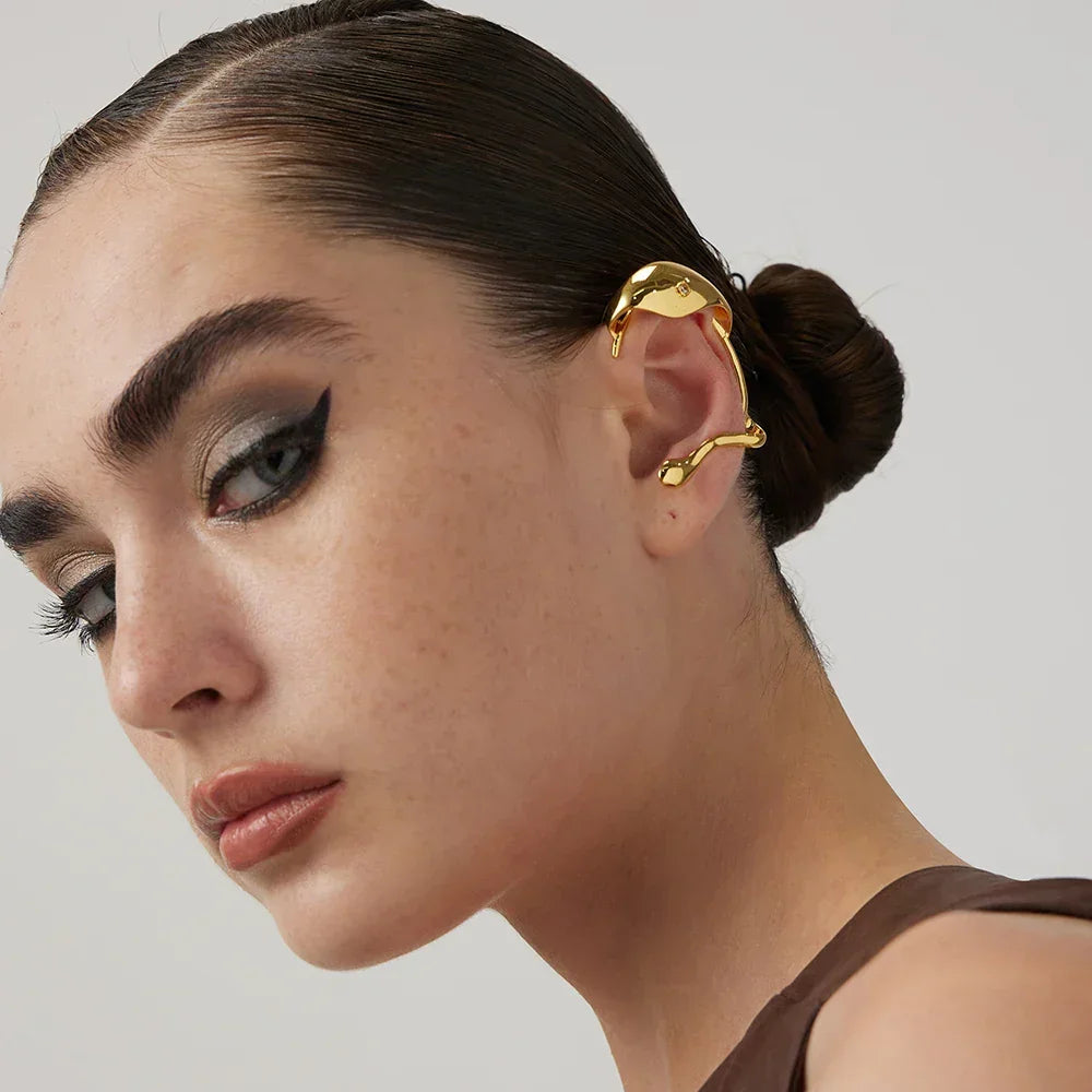Par de pendientes protectores de orejas Sunshine con circonitas