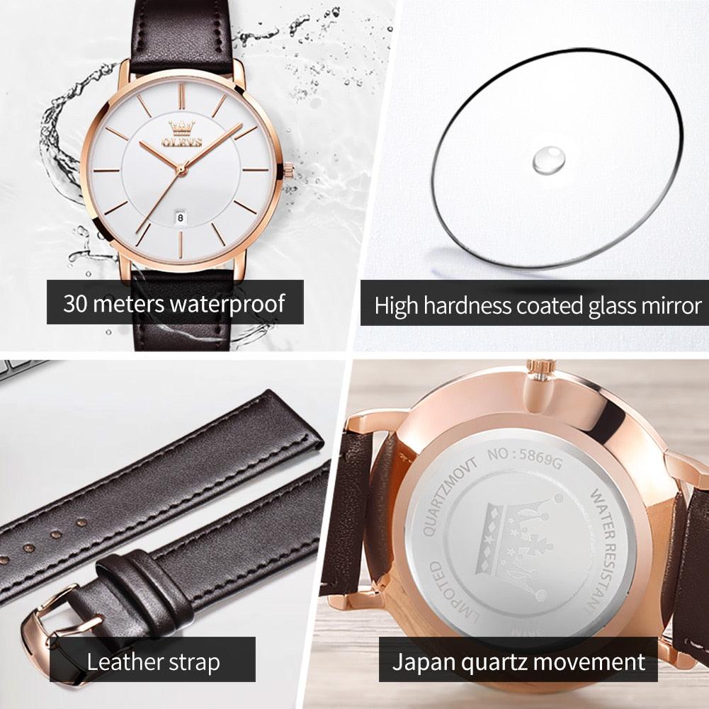 Relógio Masculino Ultra Fino Minimalista Térion - Sundian - Sundian