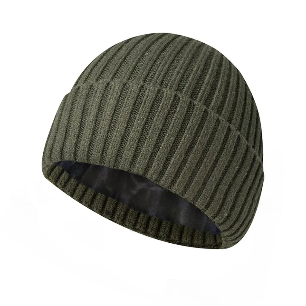 Thick Wool Hat with Velvet Lining – Unisex Winter Hat