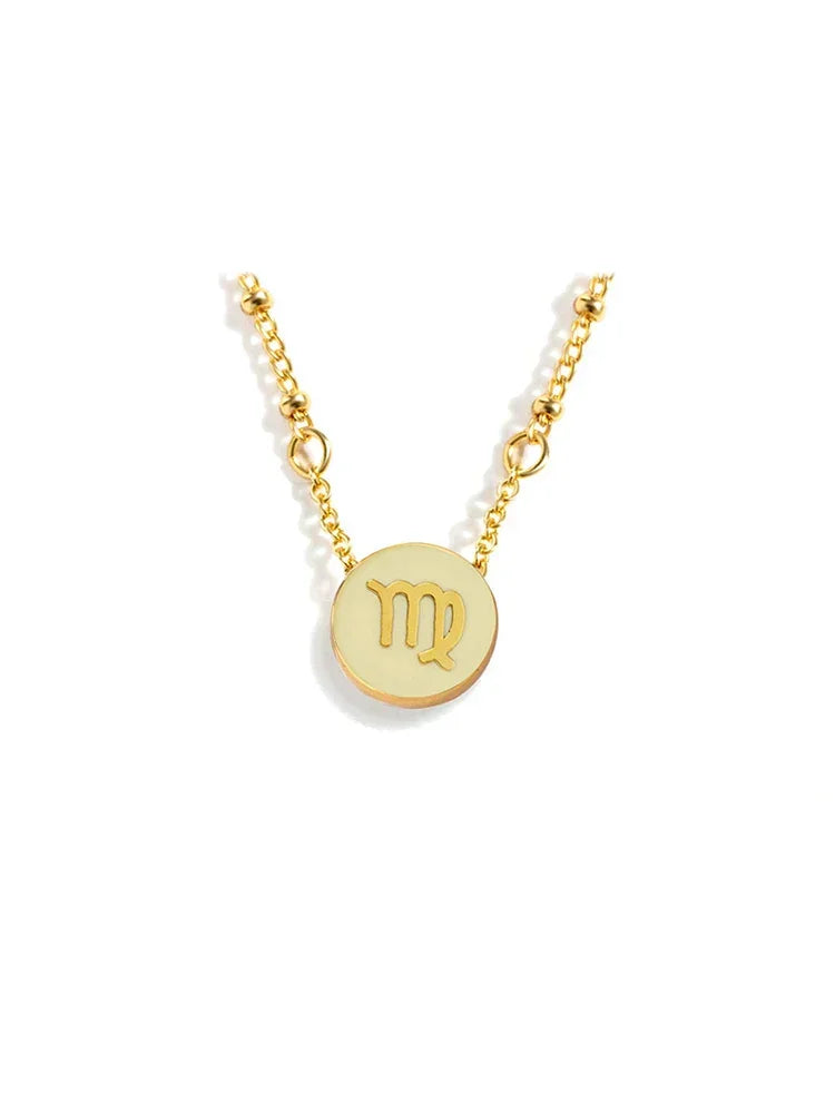 Collar con el signo del zodiaco en oro de 18 quilates