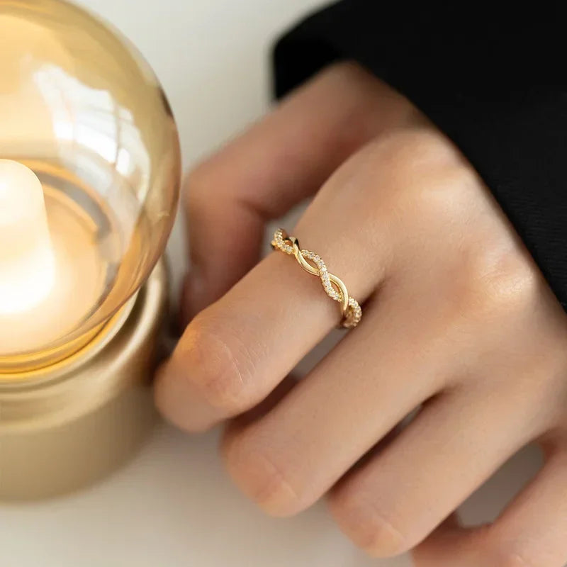 Anel Luxury Ouro cravejado com Zircônia – Visual encantador para brilhar - Sundian