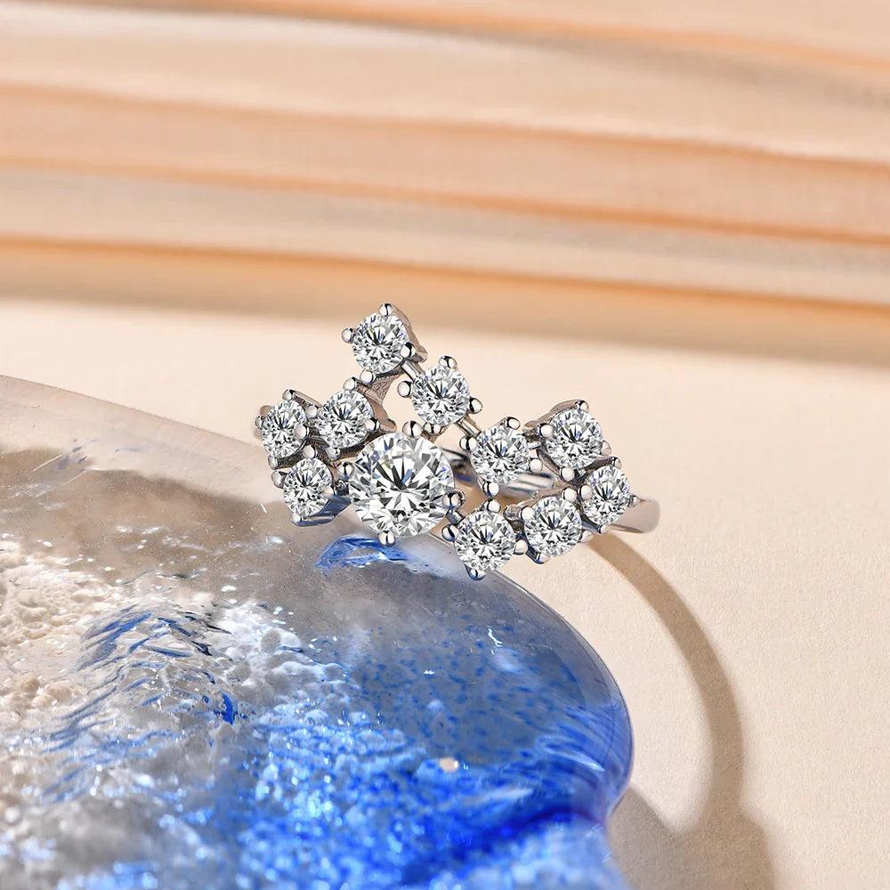 Anel com Multi Moissanite - Sundian