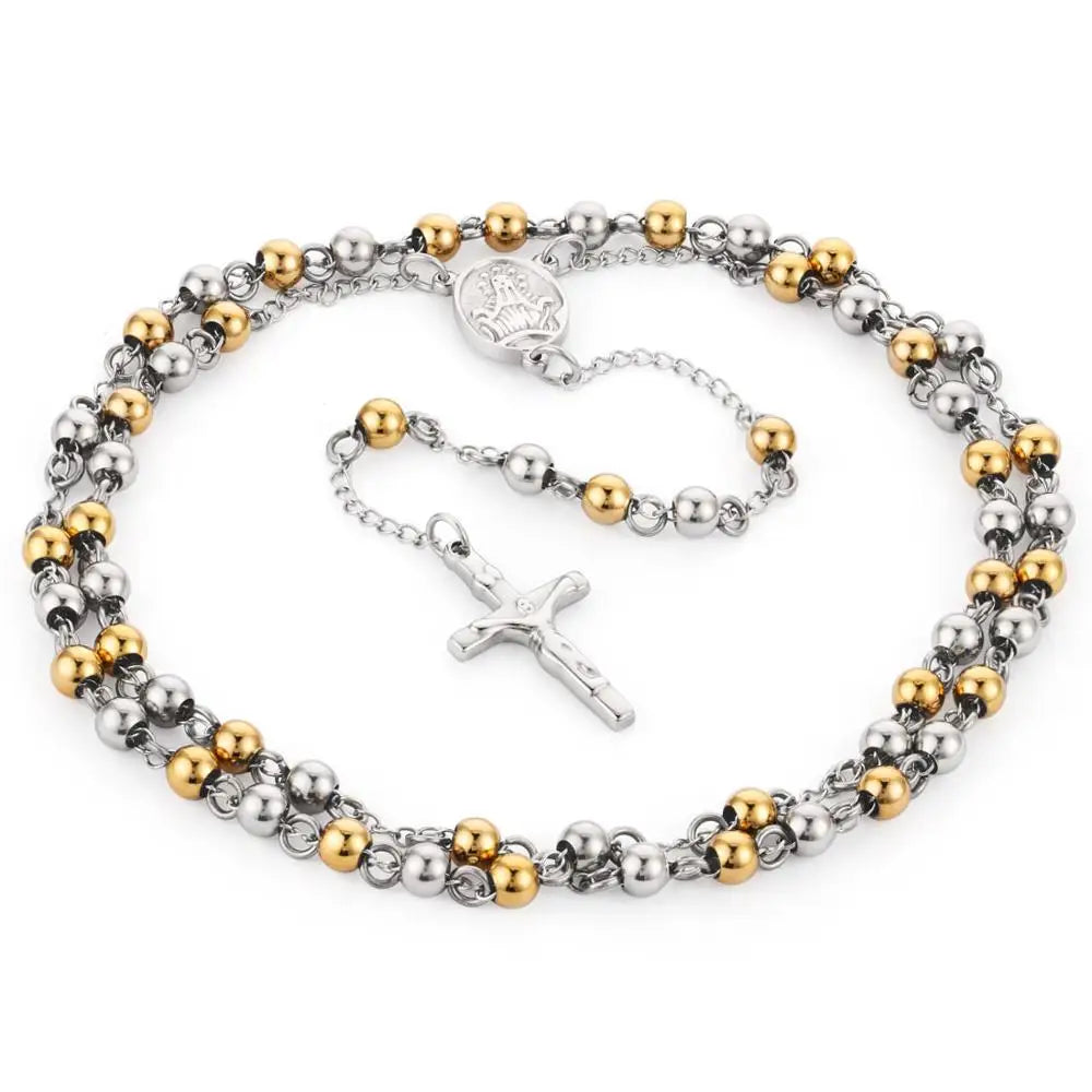 Escapulário Dourado Sagrado Coração de Jesus & Nossa Senhora