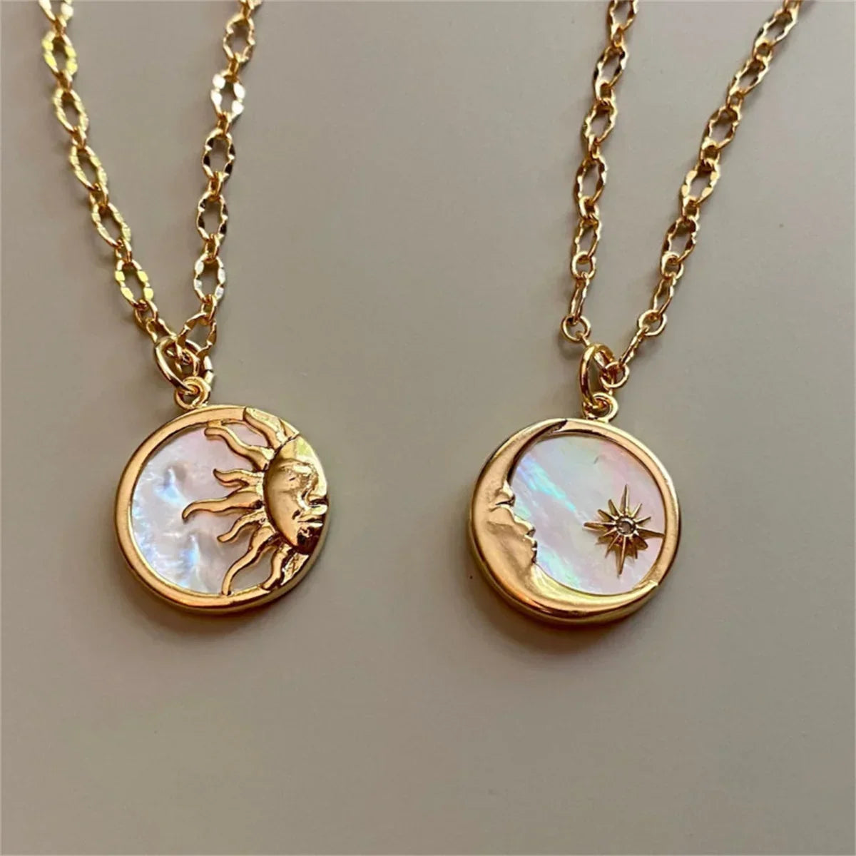 Sun and Moon - Mother of Pearl Necklace