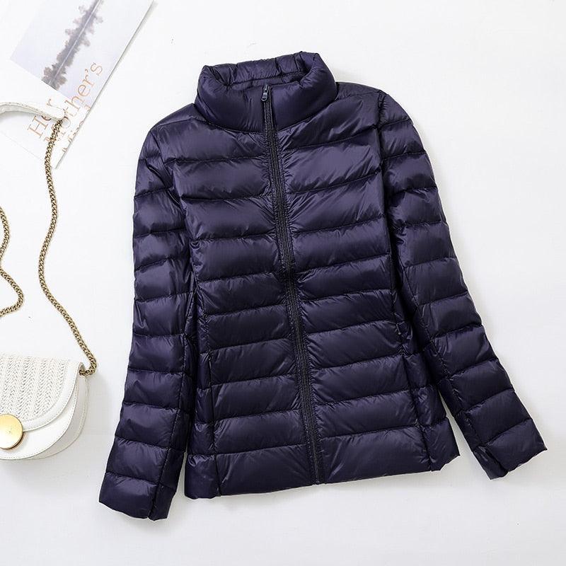 Jaqueta Puffer Feminina Impermeável Ultraleve Dobrável – Elegância e conforto para o dia a dia