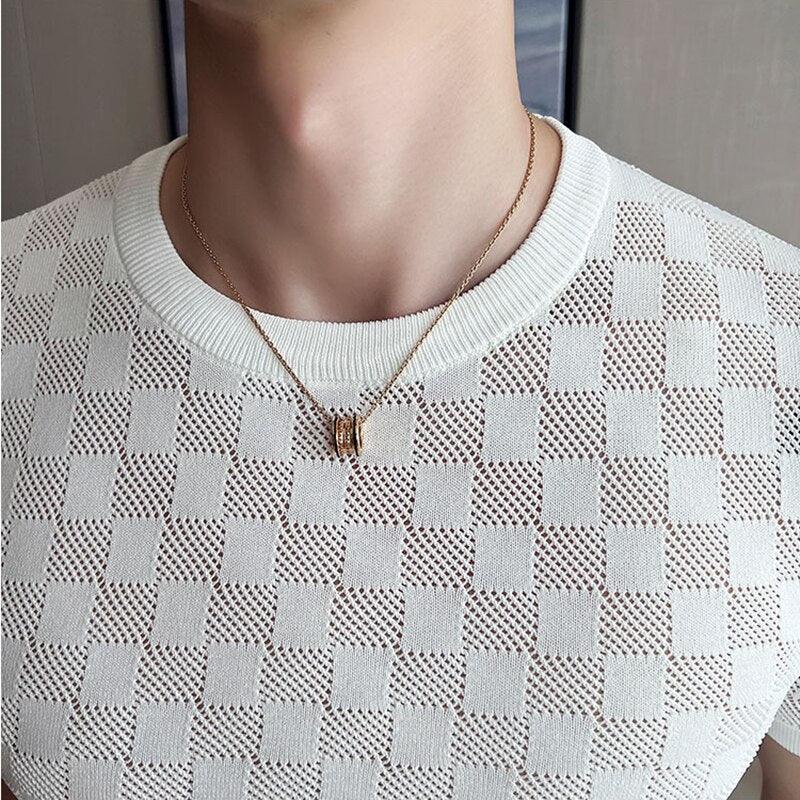 Knitted T-shirt - Deexter - Charm and lightness in one look