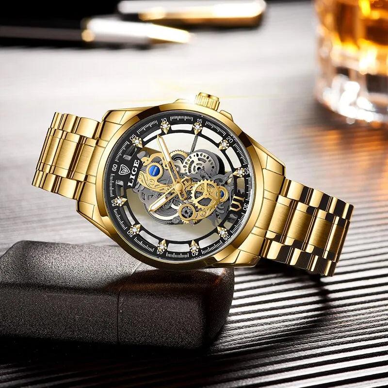 Relógio Masculino Lige Coalition Skeleton - Sundian - Sundian