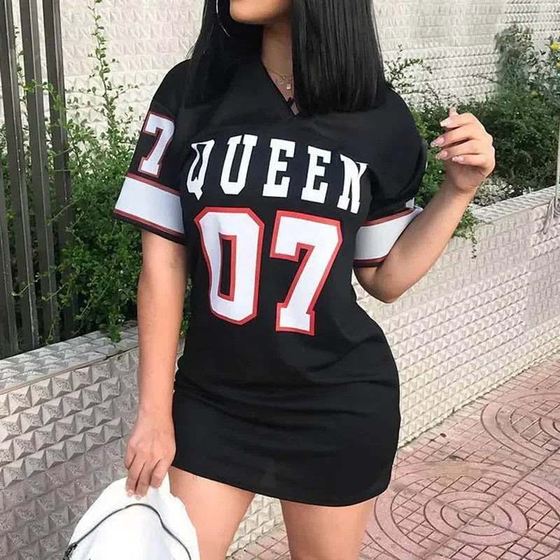 Camiseta Estampada com Letras – Verão, Estilo Europeu e Americano