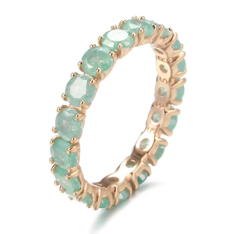 Anel Dourado Cravejado com Cristais de Zircônia – Estilo marcante e confortável - Sundian