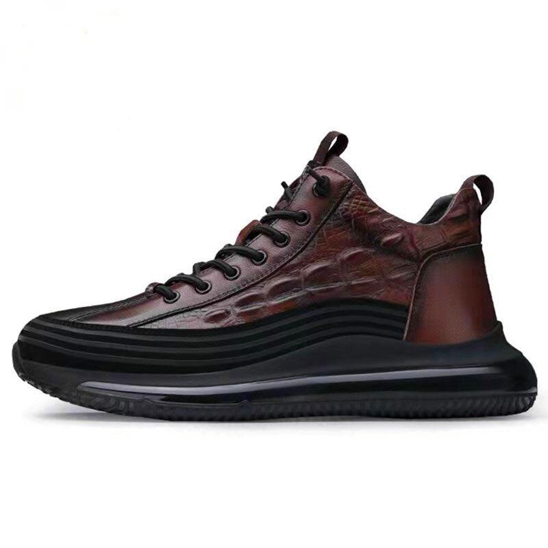 Tênis Masculino Casual Crocodilo - Couro Legítimo - Sundian - Sundian