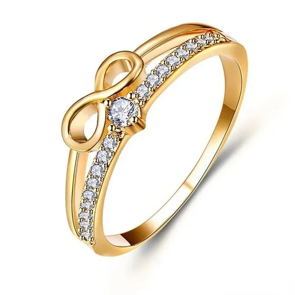 Anel Infinito Cravejado com Zircônia – Simplesmente irresistível - Sundian