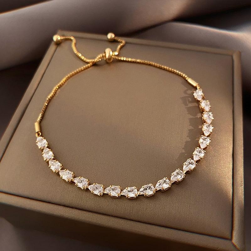 Pulseira Regulável com Cristais - Sundian