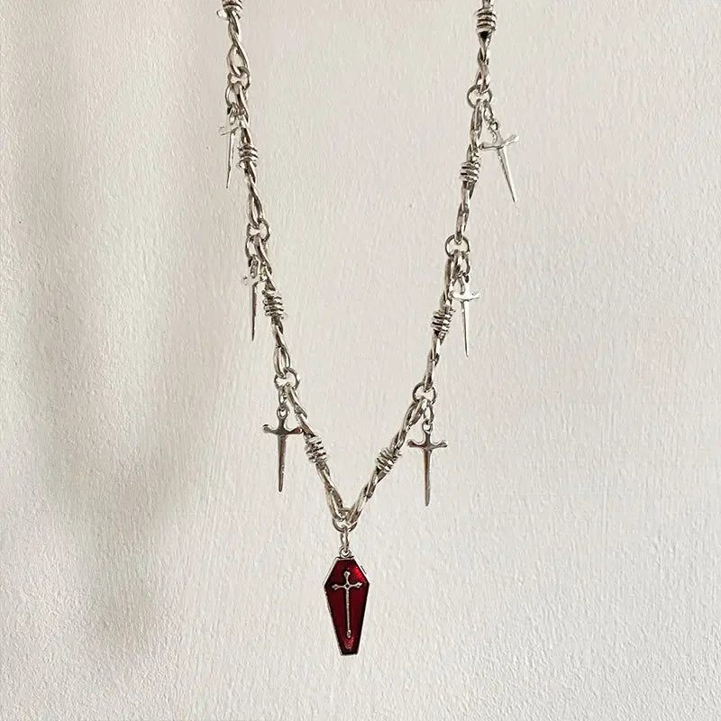 Collar de ataúd de vampiro - Cadena de 42 cm