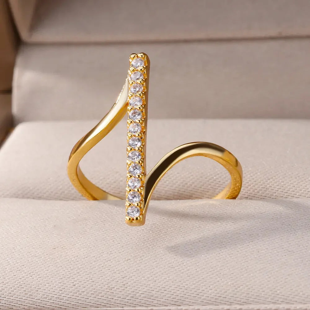 Anel Ajustável Luxe Life Cravejado com Zircônia – Versátil, leve e muito estiloso - Sundian