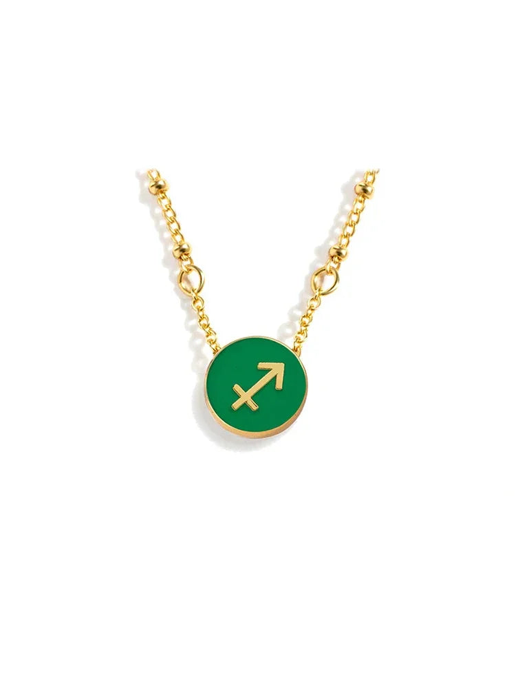 Collar con el signo del zodiaco en oro de 18 quilates