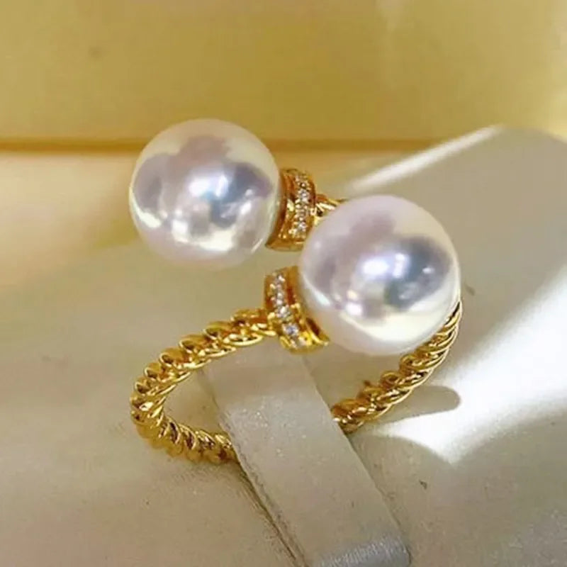 Anel Ajustável Perolado com Zircônia – Charme e leveza em um só look - Sundian