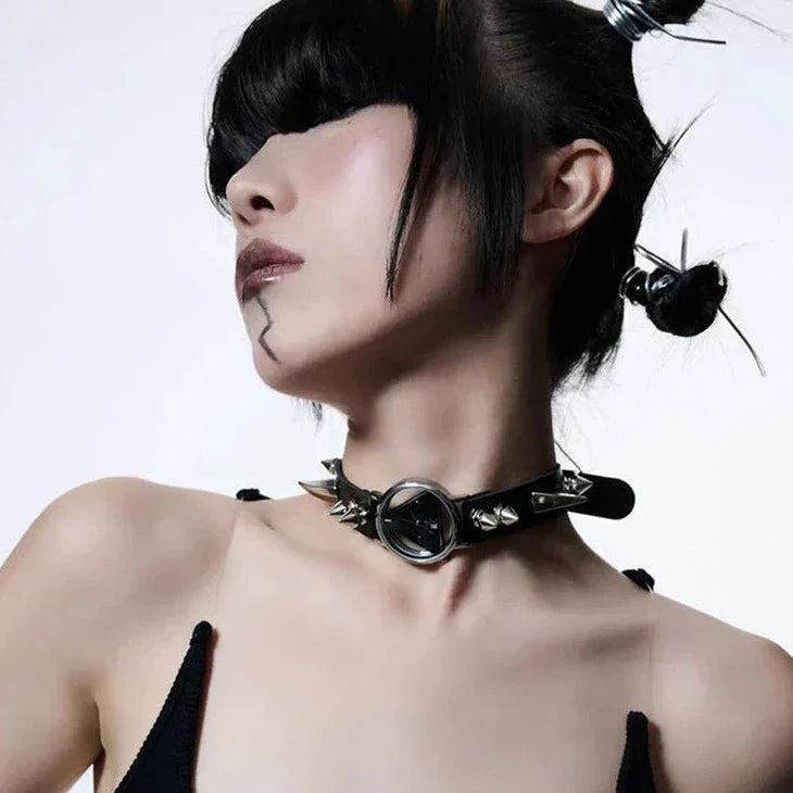 Gargantilla Cyberpunk Ajustable – Estilo Futurista en Talla Única