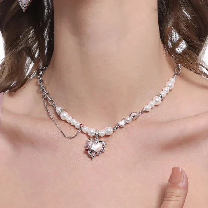 Collar Corazón de Belleza - Cadena de 48 cm