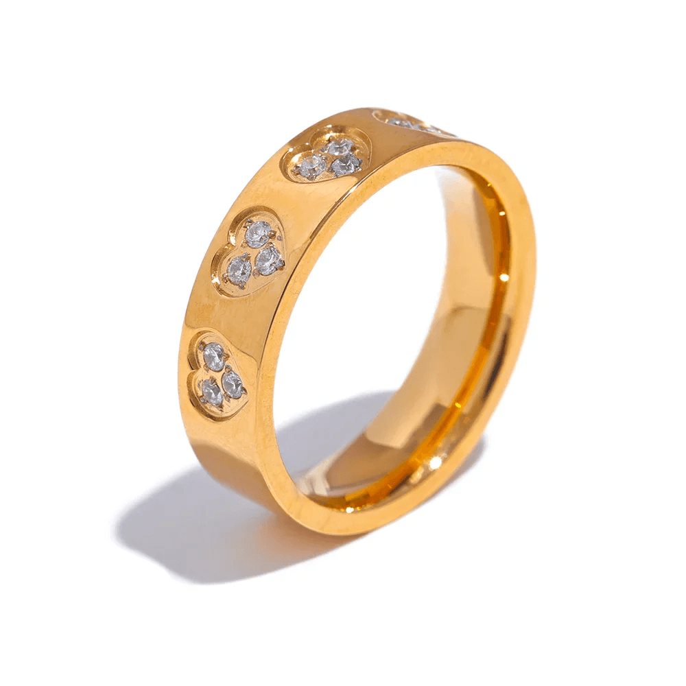 Anel Coração Encantado Banhado a Ouro 18k - Sundian
