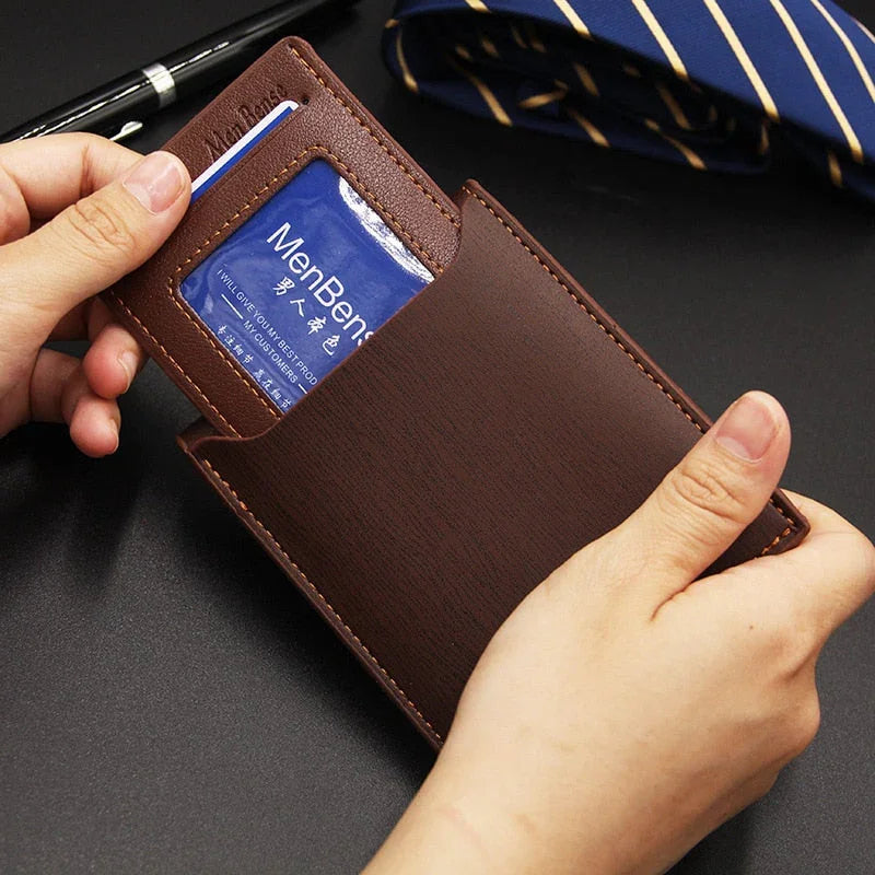 Carteira Masculina de Couro Menbense Slim