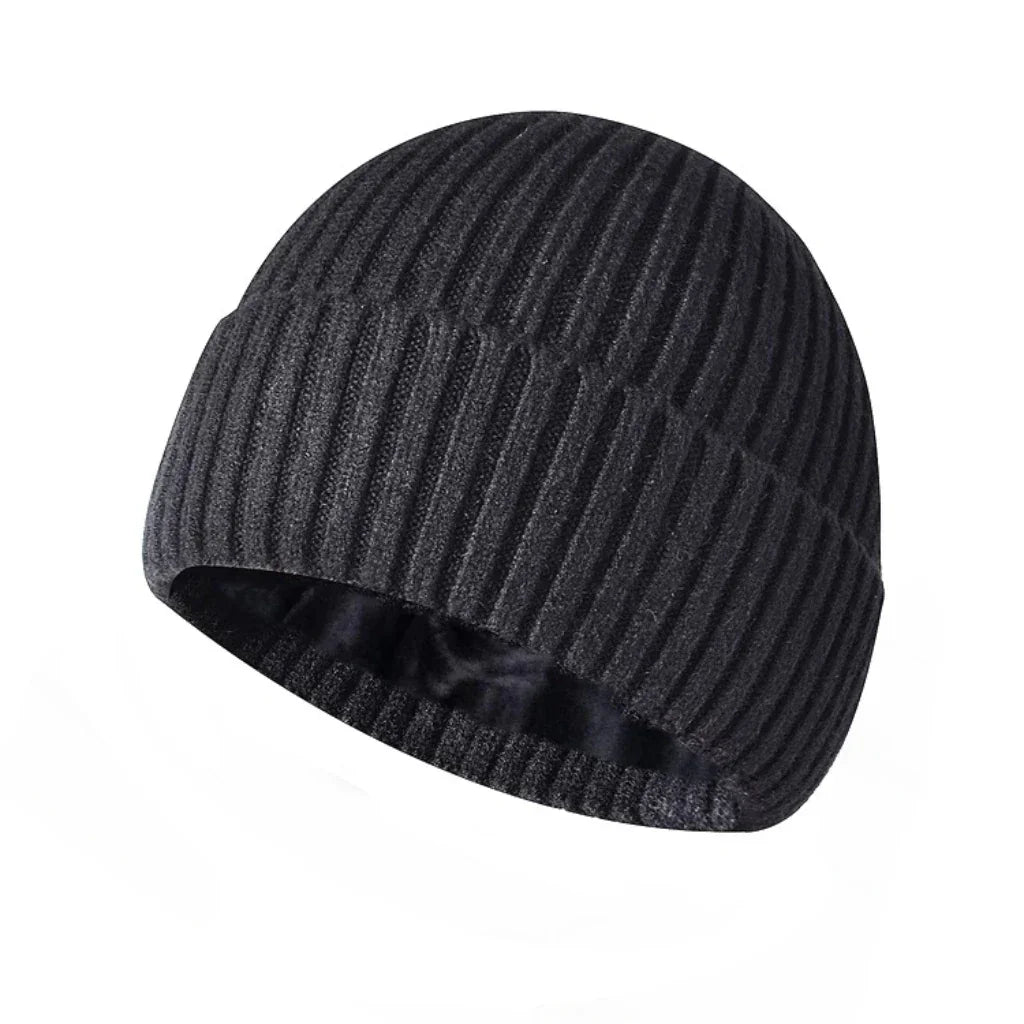 Thick Wool Hat with Velvet Lining – Unisex Winter Hat