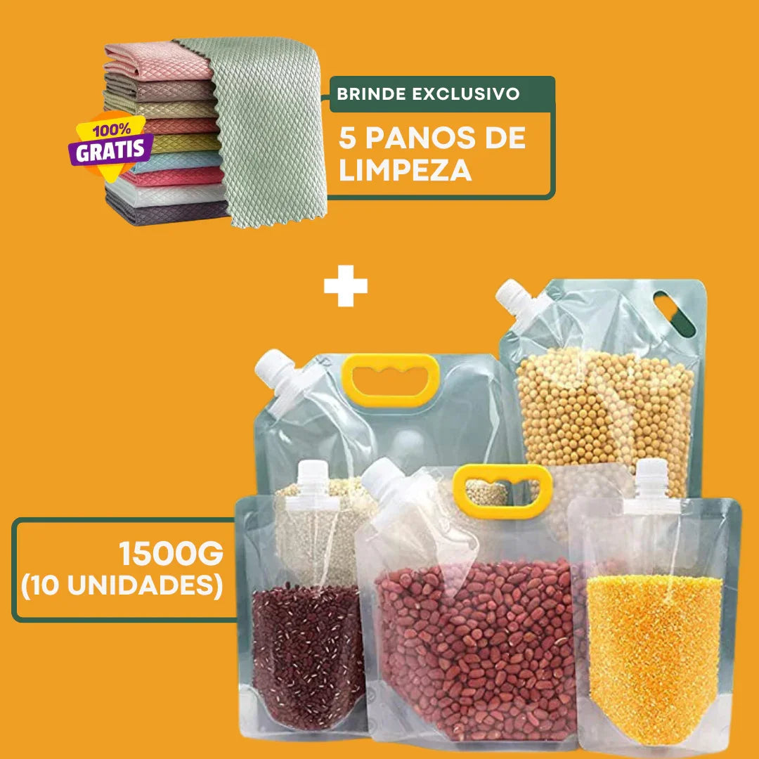 Premium Reusable Food Storage Bags - Buy 5 Get 10 Free + Exclusive Gifts