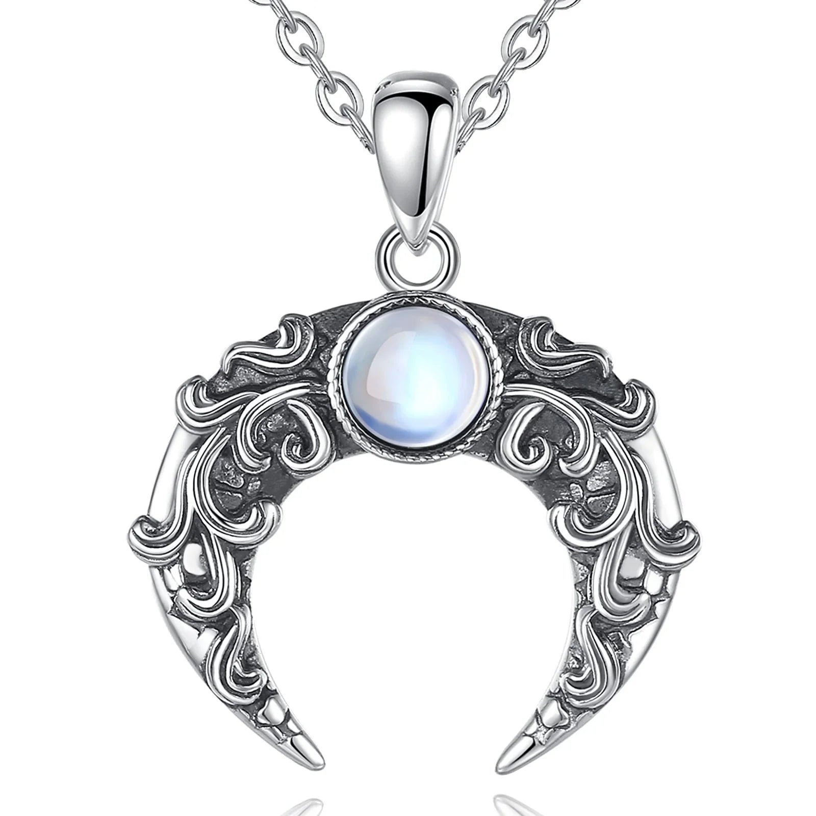 Collar Luna Mística con Piedra Lunar en Plata de Ley 925