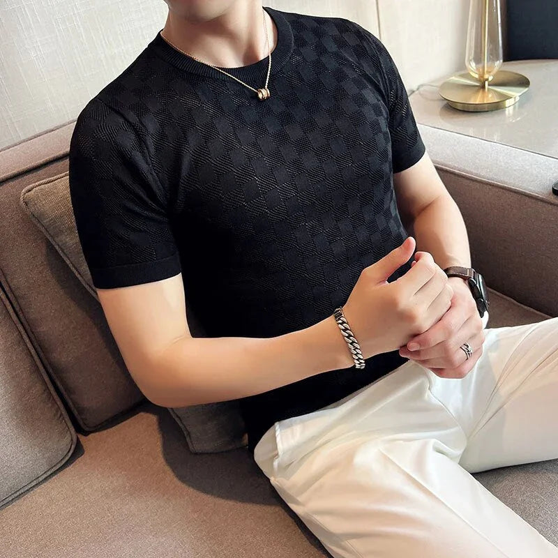 Knitted T-shirt - Deexter - Charm and lightness in one look