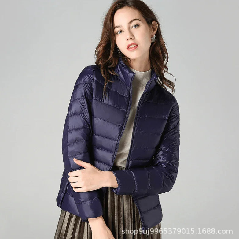 Jaqueta Puffer Feminina Impermeável Ultraleve Dobrável – Elegância e conforto para o dia a dia