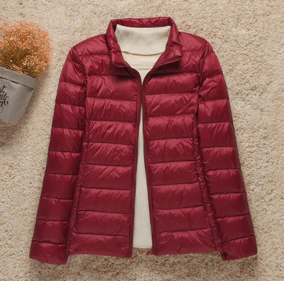 Jaqueta Puffer Feminina Impermeável Ultraleve Dobrável – Elegância e conforto para o dia a dia