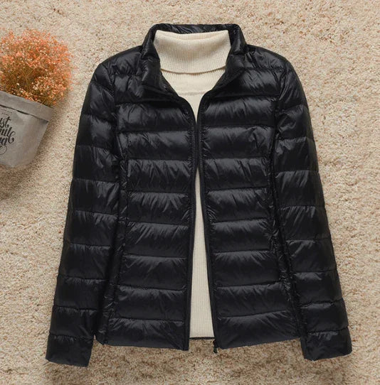 Jaqueta Puffer Feminina Impermeável Ultraleve Dobrável – Elegância e conforto para o dia a dia
