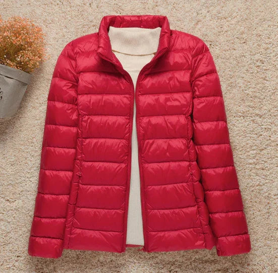 Jaqueta Puffer Feminina Impermeável Ultraleve Dobrável – Elegância e conforto para o dia a dia