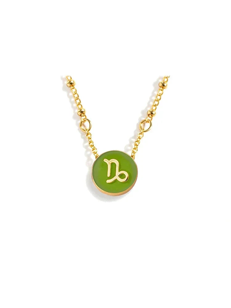 Collar con el signo del zodiaco en oro de 18 quilates