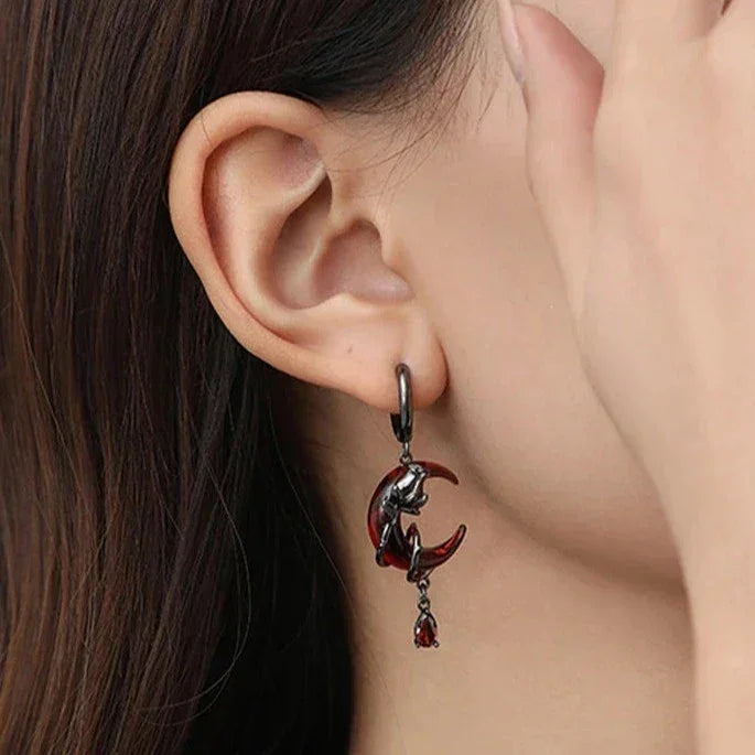 Par de pendientes Rosa y Luna