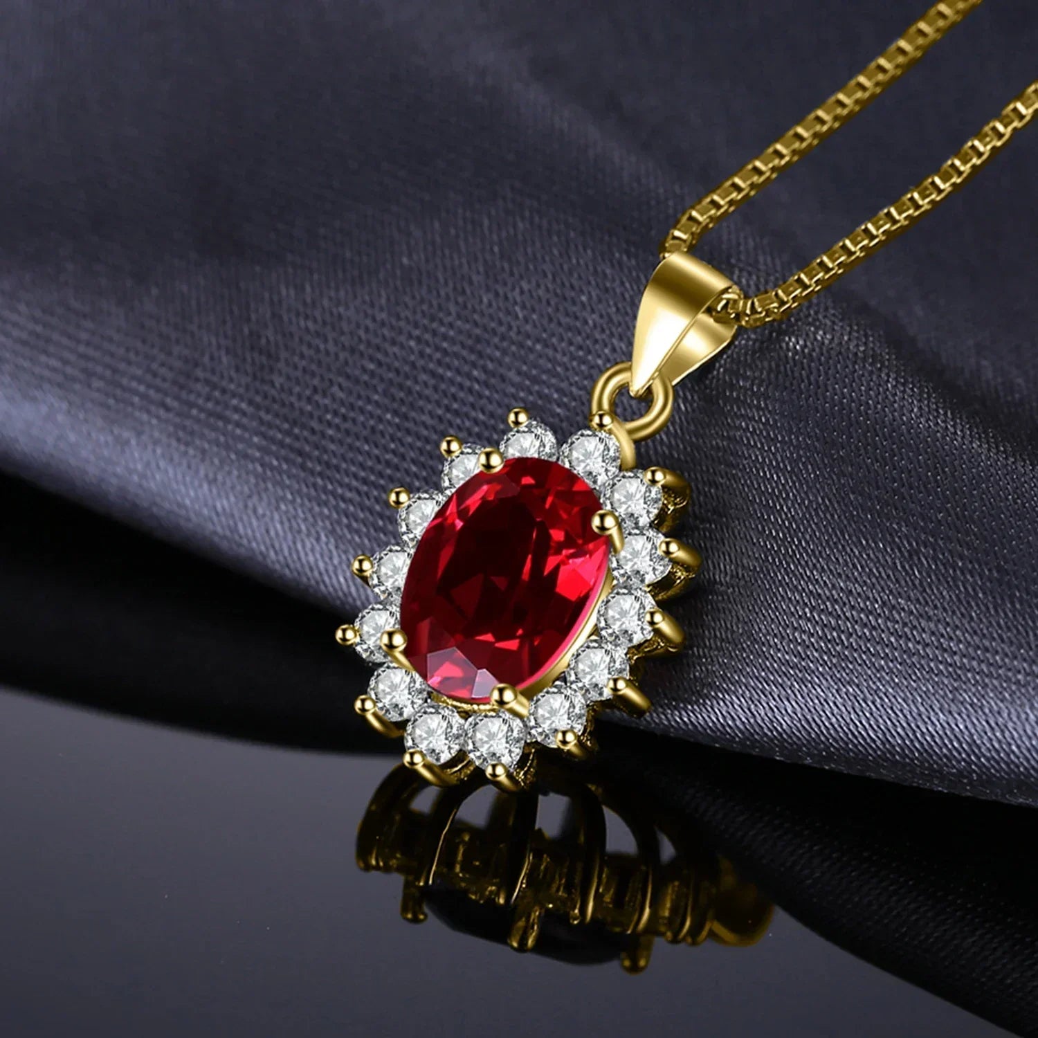 Collar Rojo Real con Amatista en Plata 925