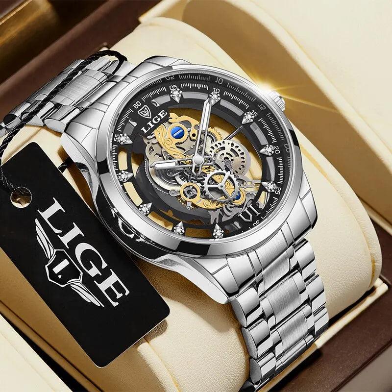 Relógio Masculino Lige Coalition Skeleton - Sundian - Sundian