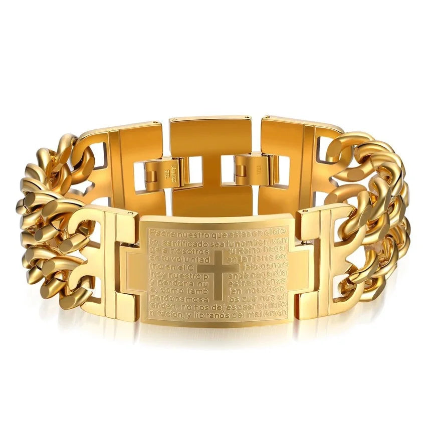 Pulseira Masculina Premium Cruz