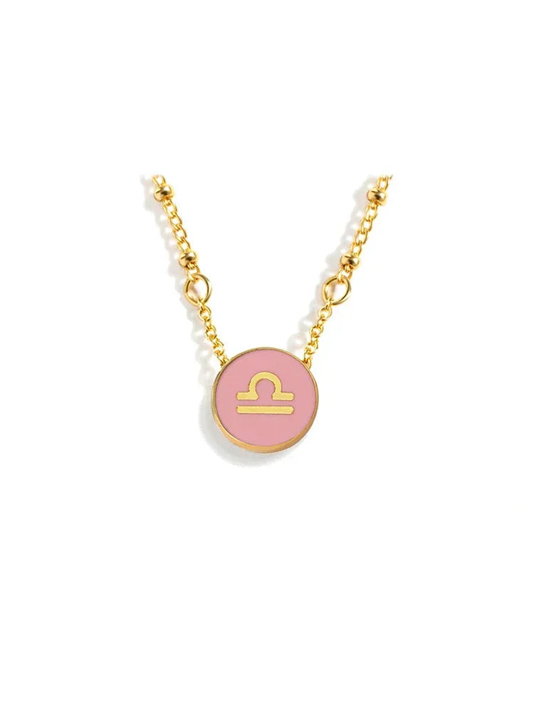 Collar con el signo del zodiaco en oro de 18 quilates