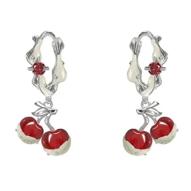 Par de pendientes Cherry Bomb