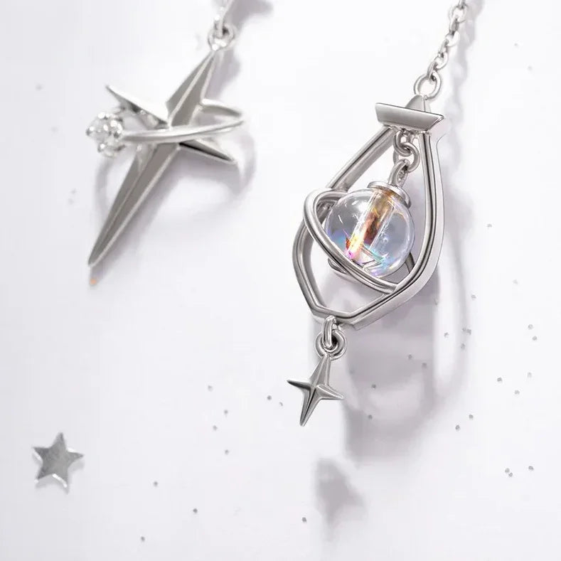 Par de pendientes Estrella Cósmica en Plata 925
