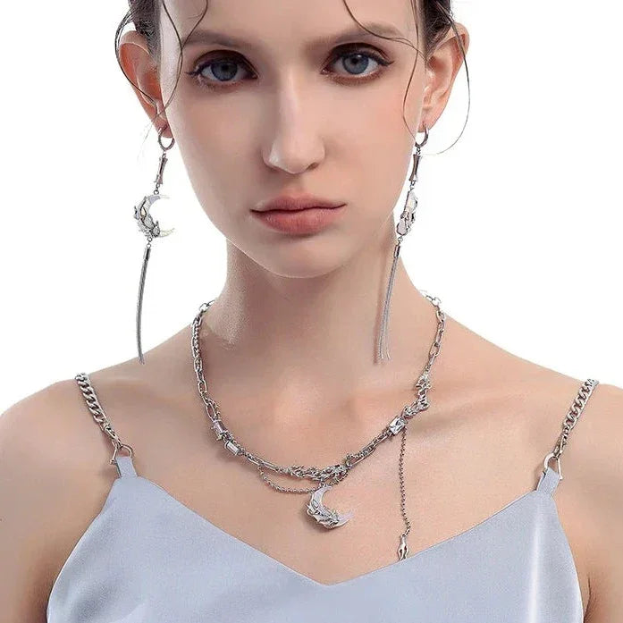 Collar Lunar Magic en plata 925 – Cadena de 43 cm