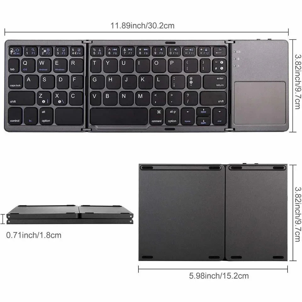 Rugged Foldable Keyboard for Mobile Productivity