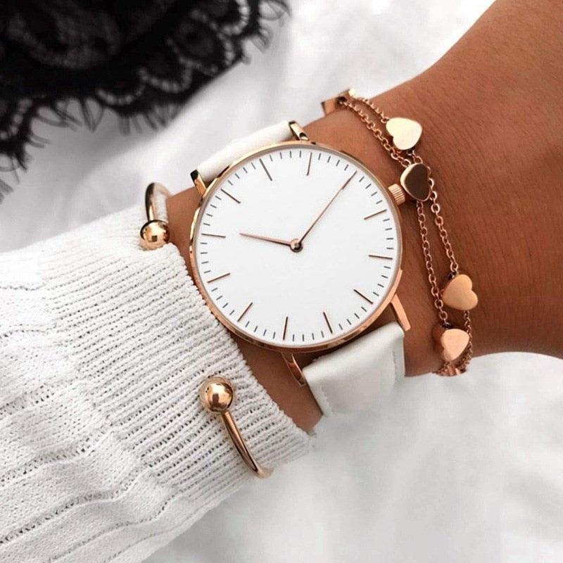 Relógio Feminino Couro Ultra Minimalista - Sundian - Sundian