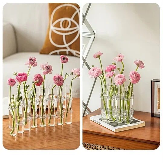 Adjustable Clear Glass Vase for Decoration